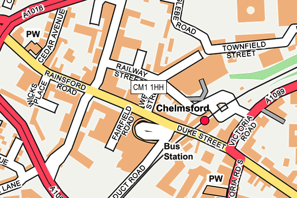 CM1 1HH map - OS OpenMap – Local (Ordnance Survey)