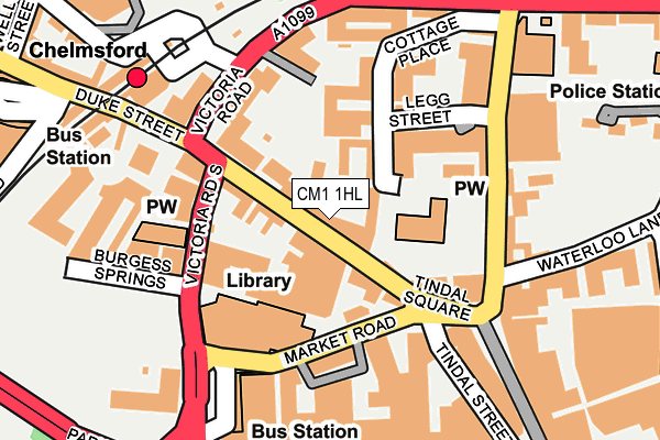 CM1 1HL map - OS OpenMap – Local (Ordnance Survey)