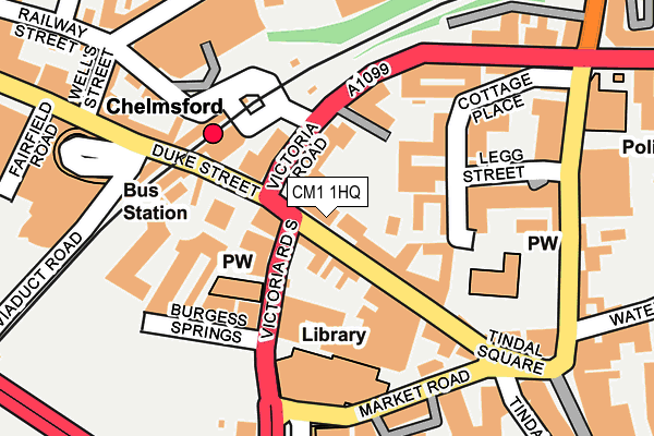 CM1 1HQ map - OS OpenMap – Local (Ordnance Survey)