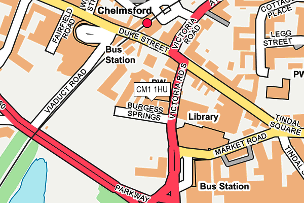 CM1 1HU map - OS OpenMap – Local (Ordnance Survey)