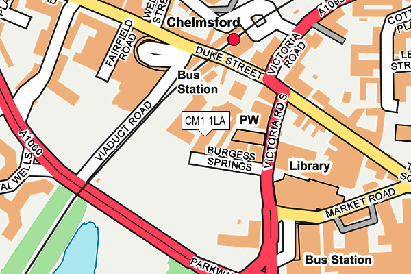 CM1 1LA map - OS OpenMap – Local (Ordnance Survey)