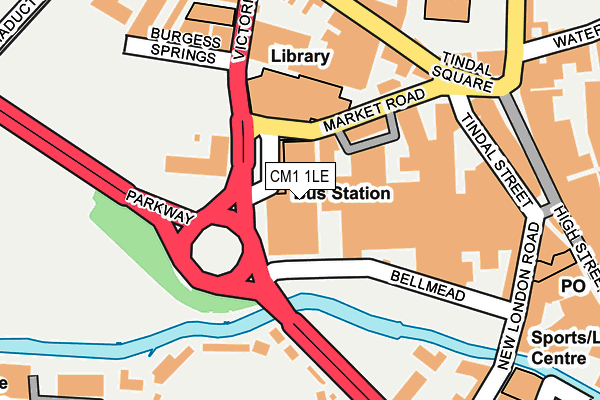 CM1 1LE map - OS OpenMap – Local (Ordnance Survey)