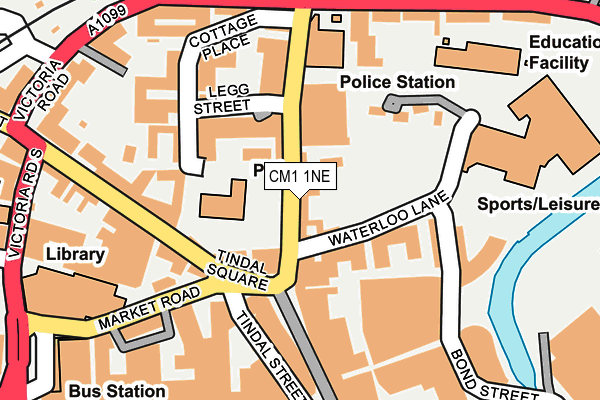 CM1 1NE map - OS OpenMap – Local (Ordnance Survey)