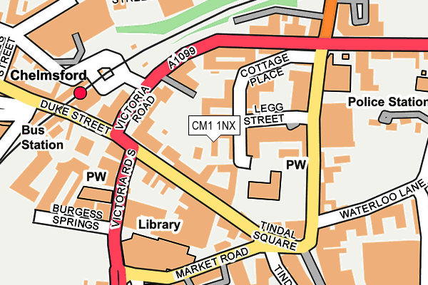 CM1 1NX map - OS OpenMap – Local (Ordnance Survey)
