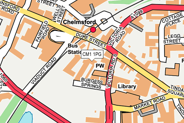CM1 1PG map - OS OpenMap – Local (Ordnance Survey)
