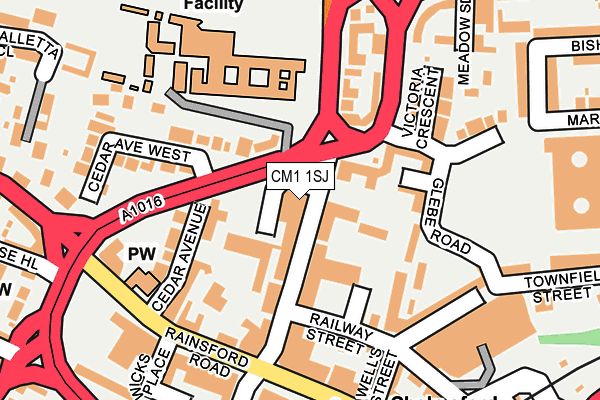 CM1 1SJ map - OS OpenMap – Local (Ordnance Survey)