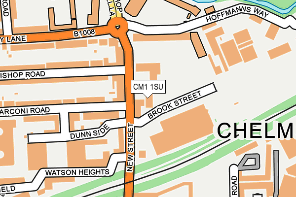 CM1 1SU map - OS OpenMap – Local (Ordnance Survey)