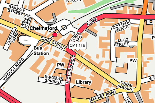 CM1 1TB map - OS OpenMap – Local (Ordnance Survey)