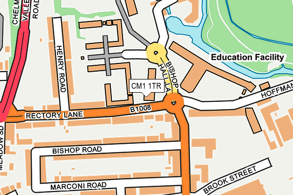 CM1 1TR map - OS OpenMap – Local (Ordnance Survey)