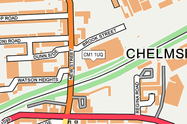 CM1 1UQ map - OS OpenMap – Local (Ordnance Survey)