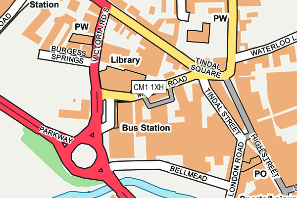 CM1 1XH map - OS OpenMap – Local (Ordnance Survey)