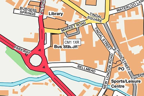 CM1 1XR map - OS OpenMap – Local (Ordnance Survey)