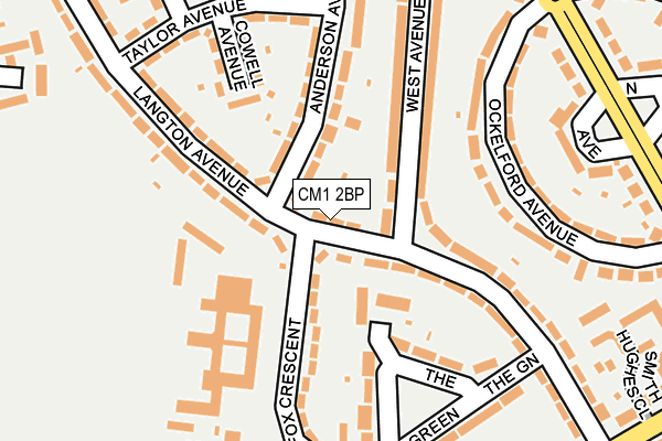 CM1 2BP map - OS OpenMap – Local (Ordnance Survey)