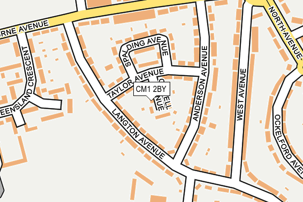 CM1 2BY map - OS OpenMap – Local (Ordnance Survey)