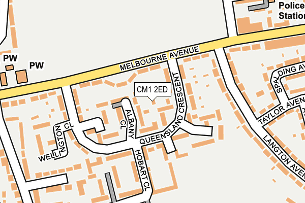 CM1 2ED map - OS OpenMap – Local (Ordnance Survey)