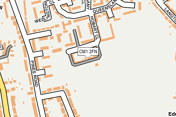CM1 2FN map - OS OpenMap – Local (Ordnance Survey)