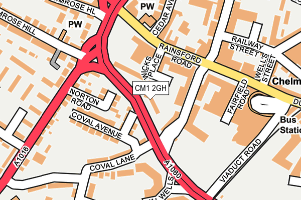 CM1 2GH map - OS OpenMap – Local (Ordnance Survey)