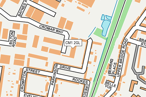 CM1 2GL map - OS OpenMap – Local (Ordnance Survey)