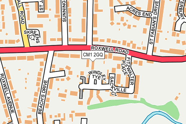 CM1 2GQ map - OS OpenMap – Local (Ordnance Survey)