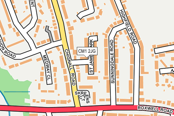 CM1 2JG map - OS OpenMap – Local (Ordnance Survey)