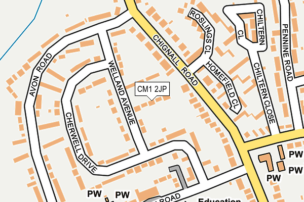CM1 2JP map - OS OpenMap – Local (Ordnance Survey)