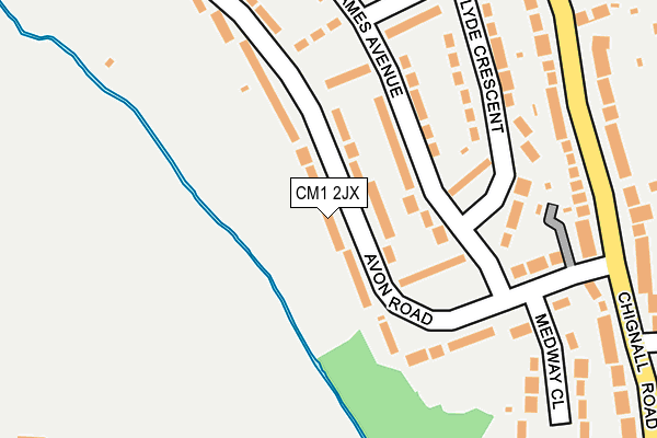 CM1 2JX map - OS OpenMap – Local (Ordnance Survey)