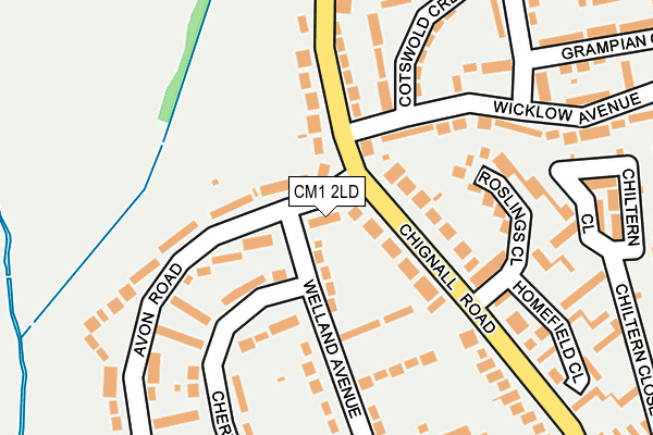 CM1 2LD map - OS OpenMap – Local (Ordnance Survey)