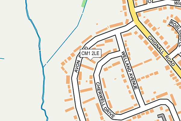 CM1 2LE map - OS OpenMap – Local (Ordnance Survey)