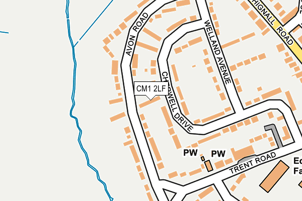 CM1 2LF map - OS OpenMap – Local (Ordnance Survey)