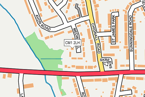 CM1 2LH map - OS OpenMap – Local (Ordnance Survey)