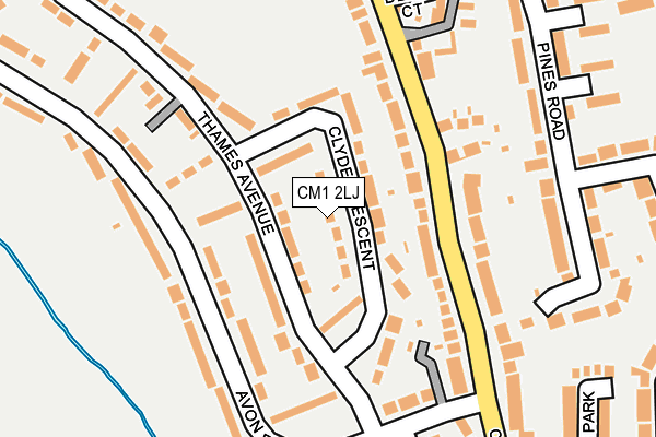 CM1 2LJ map - OS OpenMap – Local (Ordnance Survey)