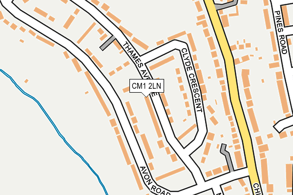 CM1 2LN map - OS OpenMap – Local (Ordnance Survey)