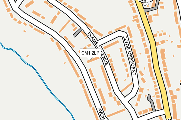 CM1 2LP map - OS OpenMap – Local (Ordnance Survey)