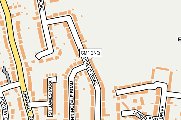 CM1 2NQ map - OS OpenMap – Local (Ordnance Survey)
