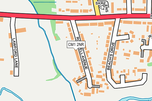 CM1 2NR map - OS OpenMap – Local (Ordnance Survey)