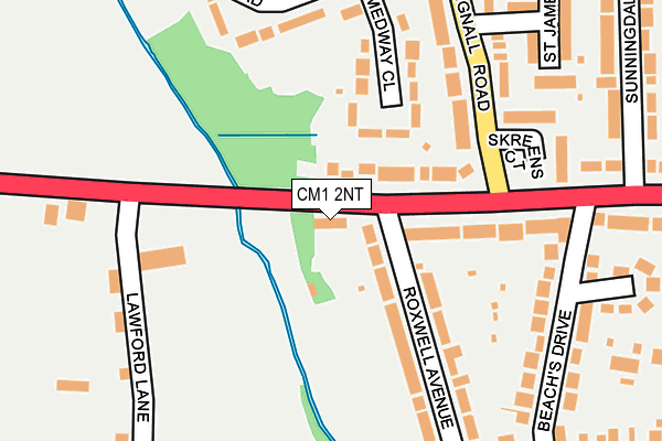 CM1 2NT map - OS OpenMap – Local (Ordnance Survey)