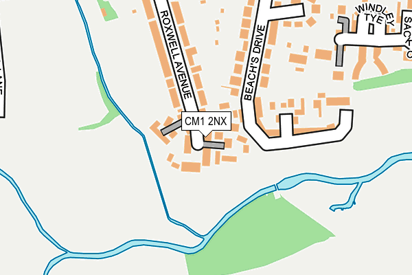 CM1 2NX map - OS OpenMap – Local (Ordnance Survey)