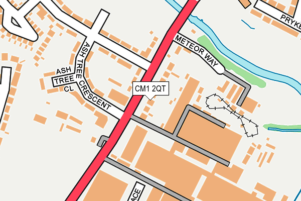 CM1 2QT map - OS OpenMap – Local (Ordnance Survey)