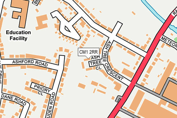 CM1 2RR map - OS OpenMap – Local (Ordnance Survey)