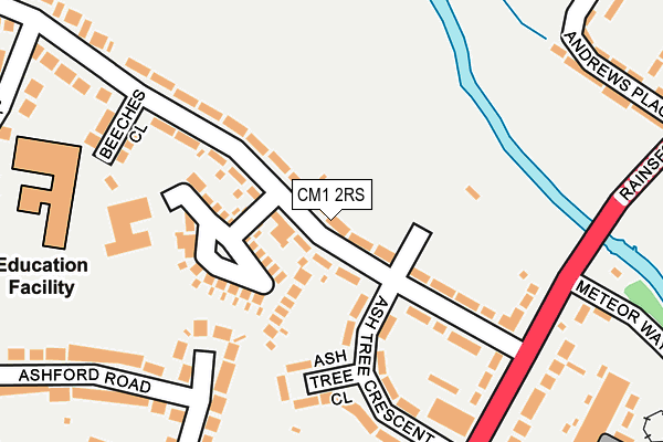 CM1 2RS map - OS OpenMap – Local (Ordnance Survey)