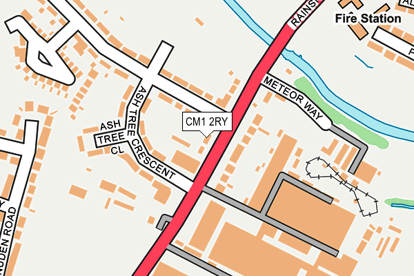 CM1 2RY map - OS OpenMap – Local (Ordnance Survey)