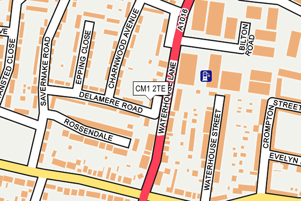 CM1 2TE map - OS OpenMap – Local (Ordnance Survey)