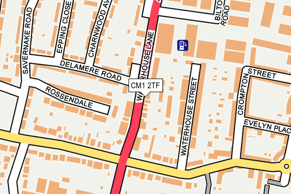 CM1 2TF map - OS OpenMap – Local (Ordnance Survey)