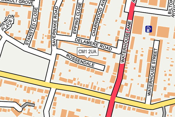 CM1 2UA map - OS OpenMap – Local (Ordnance Survey)
