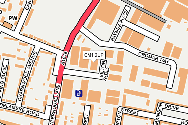 CM1 2UP map - OS OpenMap – Local (Ordnance Survey)