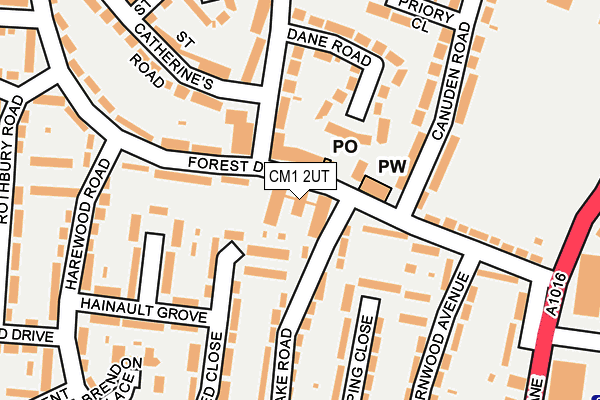 CM1 2UT map - OS OpenMap – Local (Ordnance Survey)