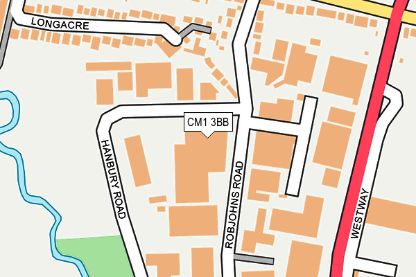 CM1 3BB map - OS OpenMap – Local (Ordnance Survey)