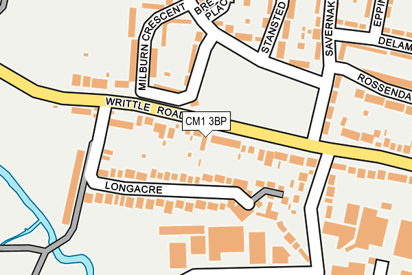 CM1 3BP map - OS OpenMap – Local (Ordnance Survey)