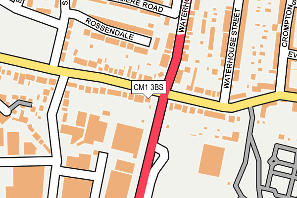 CM1 3BS map - OS OpenMap – Local (Ordnance Survey)