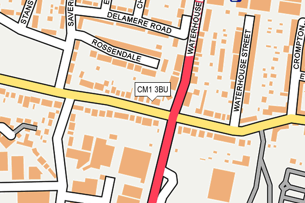 CM1 3BU map - OS OpenMap – Local (Ordnance Survey)